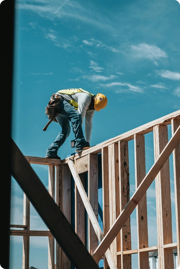 Construction team on project site