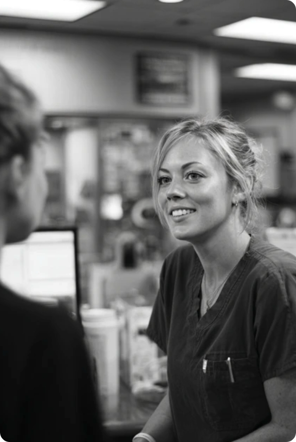 Healthcare professionals in a clinical setting